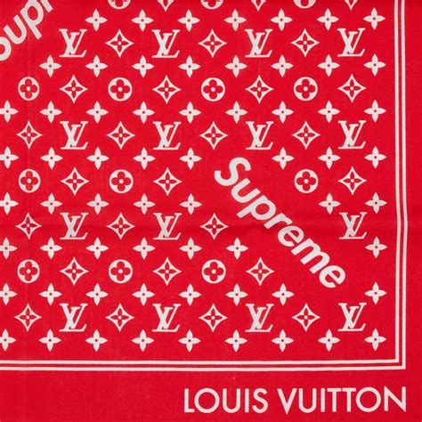 supreme louis vuitton bandana buy|louis vuitton monogram bandana red.